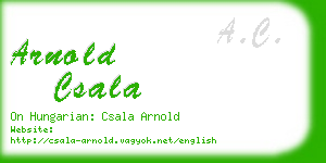 arnold csala business card